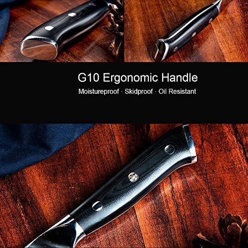 Cuchillos de Cocina Profesional Damasco Afilado 20cm Mango Ergonómico G10 la Casa o Restaurante