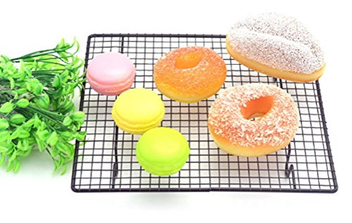 CZ-XING - Estante de refrigeración de alambre de acero inoxidable, 26 x 23 cm, extra grande, para galletas, pasteles, perfecto para hornear carne, rejilla de refrigeración para pasteles y galletas