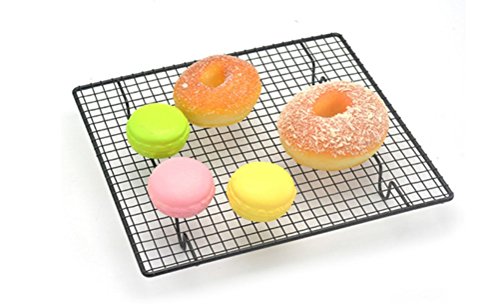 CZ-XING - Estante de refrigeración de alambre de acero inoxidable, 26 x 23 cm, extra grande, para galletas, pasteles, perfecto para hornear carne, rejilla de refrigeración para pasteles y galletas