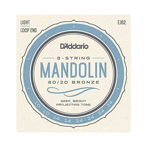 D'Addario EJ62 80/20 10-34 cuerdas luz mandolina bronce