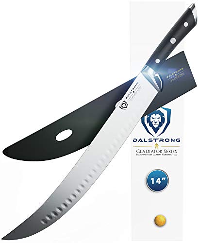 DALSTRONG Carnicero rompiendo Cimitar cuchillo -"The Reaper" - 35,56 cm - Extra - Serie Gladiador - Acero HC alemán - w/vaina