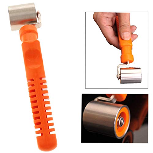 Dancepandas Rodillo Presionador Rodillos De Presion Acero Inoxidable Papel Pintado Costura Con Mango De Antideslizante Decoración Del Herramienta De Rodillo de Papel Pintado de Bricolaje (30mm)