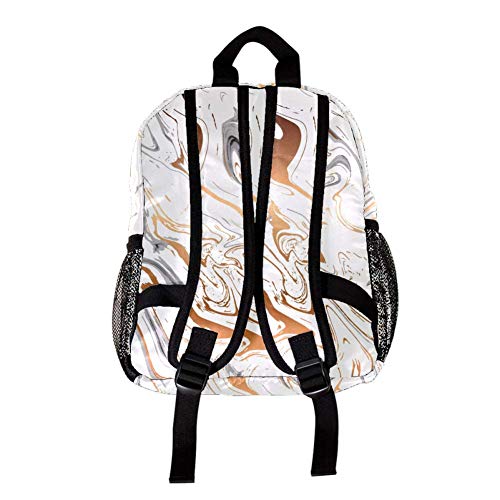 Daypack Línea Abstracta marrón Mochila para niños Infantile Kindergarten Guarderia Mochila Escuela para niña y niño 3-8 años 25.4x10x30 CM