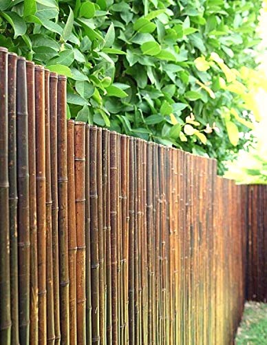 DE-COmmerce Robusto Bambú Madera Vista de Protección Valla Aty Nigra i Paravientos Terraza, Balcón, Jardín i Tubo de Bambú Valla con Geschlossenen Tubos - Marrón, 100 cm x 250 cm