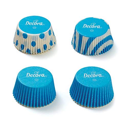 Decora 0339610 Paquete 75 Cups DE Papel FANTASÍA Azul 50 X 32 MM
