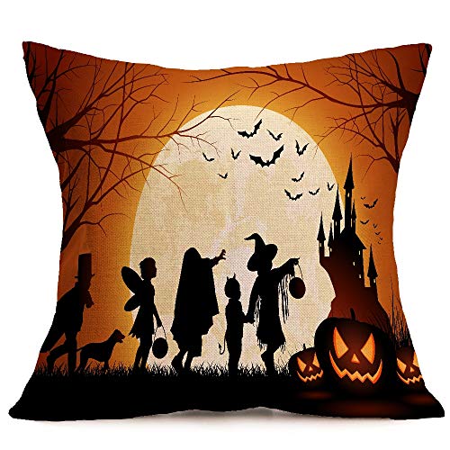 Decoración de Halloween Almohada Dimensionamiento: 43 * 43cm, patrón de decoración de Halloween sofá del coche de la funda de almohada con el cosmético reposacabezas Menage Sofá la funda de almohada G