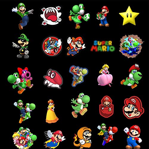 Decoración para cupcakes de Super Mario, 50 piezas, Super Mario Happy Birthday Party Supplies decoraciones para tartas para los fans de Mario, fiesta de cumpleaños para niños