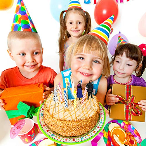 Decoraciones para cupcakes de Frozen, 48 piezas, suministros para fiesta de cumpleaños de Frozen, decoraciones para fanáticos de Frozen, fiesta de cumpleaños de niños, fiesta de princesas de nieve