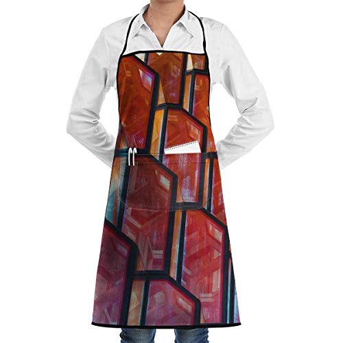 Delantal De Cocina Delantal De Babero Impermeable De Pared Colorida Regalo Cafe Restaurante Delantal De Cocina Bolsillo De Jardinería Hornear Delantales De Cocina Ajuste para El Ho