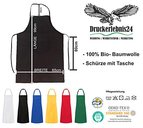 Delantal de cocina – Ocean Steuerrad barco mar – Delantal unisex para hombre y mujer, algodón, Blanco, talla única