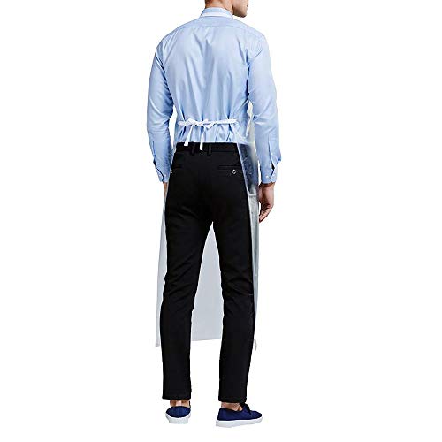 Delantal impermeable de Omenluck, 1 pieza, de sección larga, para adultos, cocina industrial, delantal para hombres y mujeres