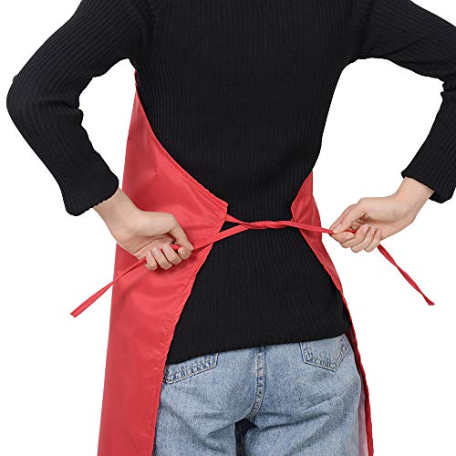 Delantales de Cocina 2 Piezas con Bolsillo Delantal Impermeables para Hombre Mujer Delantale Ajustables para Jardinería Restaurante Barbacoa Cocinar Hornear