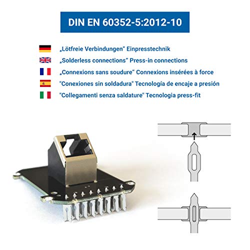 deleyCON 1x Cat 6a Superficie RJ45 2X Puertos Conector de Red Blindados FTP 10 Gbit Ethernet LAN Cable de Conexión - Blanco