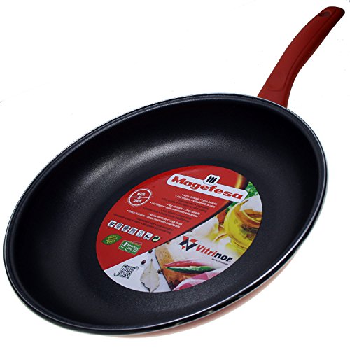 Desconocido MAGEFESA 30 CM. SARTEN POMODORO ROJA Cocina Mediterranea DIAMETRO 30 CM.