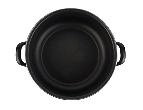 Desconocido Magefesa Black Cacerola 20 de Acero esmaltado con Tapa, Antiadherente bicapa Reforzado, con Negro Exterior. Apta para Todo Tipo de cocinas, incluida inducción Vitrificado, 20 cm