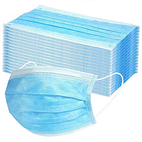 Desechable Tejido no Tejido Antibacteriana de 3 Capas 50 Piezas (Azul)