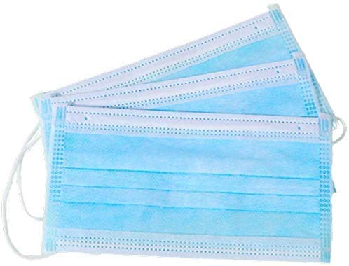 Desechable Tejido no Tejido Antibacteriana de 3 Capas 50 Piezas (Azul)