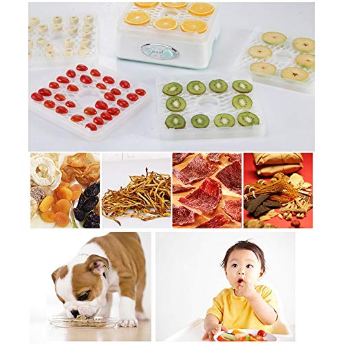 Deshidratadores de alimentos Mini secador de fruta, secador de comida, carne de vegetales y frutas deshidratador, 5-capa de capacidad de la bandeja de cocción, temperatura 8 velocidad ajustable, de ap