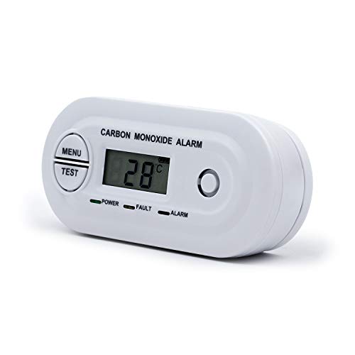 Detector de monóxido de carbono SCONDA EN 50291 certificado, detector de alarma de CO con pantalla LCD digital, alimentado por batería