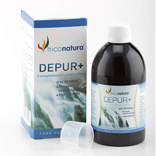 Detox adelgazante Diurético Natural Depurativo Hígado Natural Drenante Elimina y Desintoxica Toxinas Antioxidante 500ml DEPUR+. Fórmula con Te verde para adelgazar rapido para hombre y Mujer.