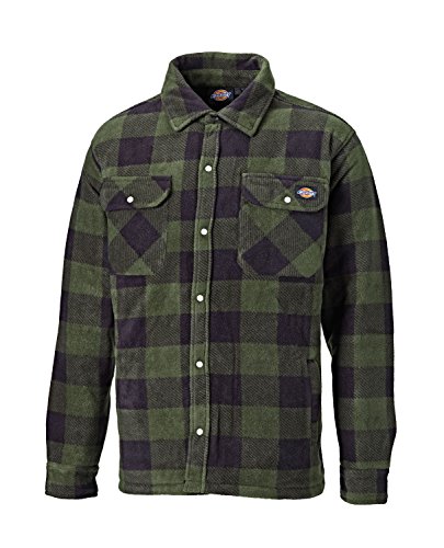 Dickies - Camisa térmica acolchada para trabajo, M, verde