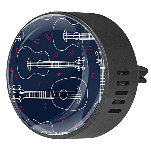 Difusor de Aire para Coche con diseño de Ukelele Hawaiano, diseño de Notas Musicales, de Goma EVA, difusor de aceites Esenciales, Aroma a Fruta de la pasión