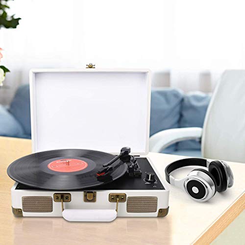 DIGITNOW! Tocadiscos estéreo Plato giradiscos Plato Vinilo de 3 velocidades con Altavoces incorporados (estéreo, 33/45/78 RPM)