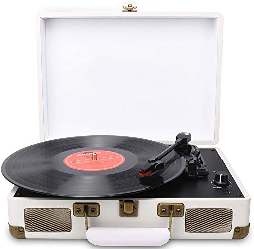 DIGITNOW! Tocadiscos estéreo Plato giradiscos Plato Vinilo de 3 velocidades con Altavoces incorporados (estéreo, 33/45/78 RPM)