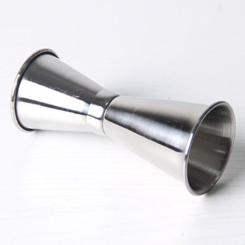 Dimart Stainless Steel Double Cocktail Jiggers Measure Shot (S,Silver)