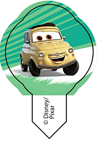 Disney Cars Cupcake Toppers - Decoración Desechable de Magdalenas y Otros Postres o Pasteles de Fiestas Infantiles - 6 Piezas