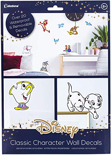 Disney Classic - Adhesivos decorativos para pared (23 unidades, extraíbles, resistentes al agua)