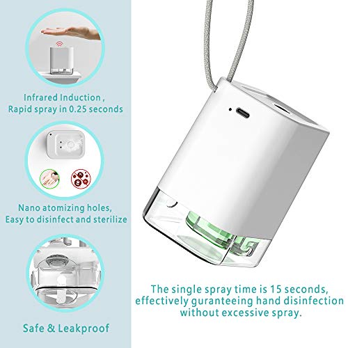 Dispensador Automático Alcohol,Mini Pulverizador Desinfectante Portátil De Desinfección De Manos Con Desinfectante De Manos, Adecuado Para El Hogar, El Restaurante, La Oficina, La Escuela Y El Hotel
