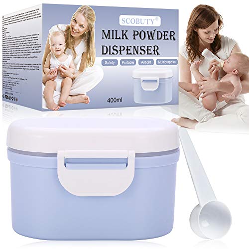 Dispensadores de Leche en Polvo, Caja de Leche en Polvo, Dosificador para leche en Polvo, Dispensador de Fórmula, Dispensador De Polvo De Fórmula, Dispensador de Polvos Bebe,400ml