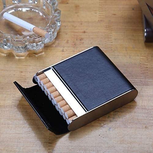 Dljyy Cigarrillos de Cuero del Caso, 20pcs Cigarrillo Tarjeta bancaria del envase del Caso Cajetilla de Tabaco Titular Mini Caja de almacenaje Padre Hombre Regalo del Amante Amigo (Color : Red)