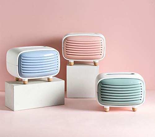 DMFSHI Portapañuelos De Papel, Caja para Pañuelos De Papel, Caja De Servilletas De Dispensador De Toallas De Papel con Ranura Superior De Forma De Radio para Coche, Hogar, Baño(Rosado)