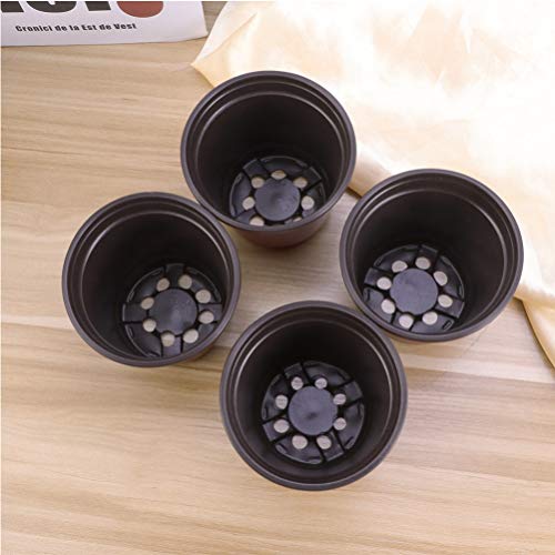 DOITOOL 30 Piezas Macetas de plástico de 15 cm para Plantas pequeña macetas de vivero de plástico para Plantas de Semillas Macetas para Flores y Plantas (Diámetro 150mm)