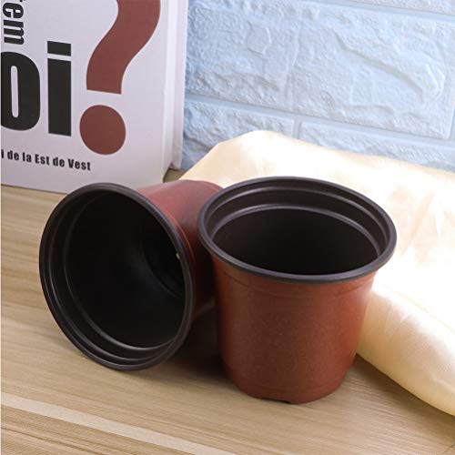 DOITOOL 30 Piezas Macetas de plástico de 15 cm para Plantas pequeña macetas de vivero de plástico para Plantas de Semillas Macetas para Flores y Plantas (Diámetro 150mm)