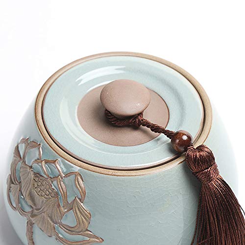 DongGuanShiHongBoZhu Lata de café de cerámica Sella con Tapa de cerámica sellada, Tarro de Almacenamiento de Alimentos de Cocina, contenedor de té, Granos de café, Nuez, Grano, 800 ml