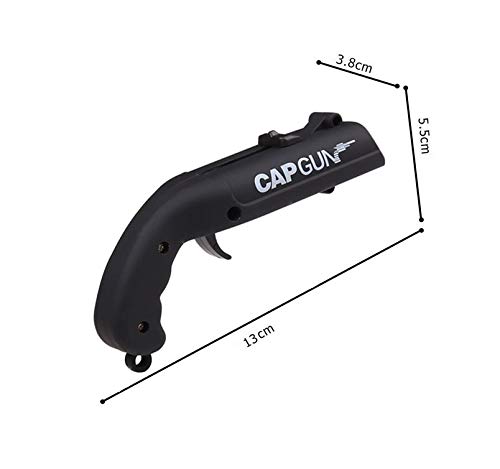 doulewa - Abridor de Botellas de Cerveza Profesional con Tapa de plástico Creativo para el hogar, Cocina, Bar, Fiesta, Juego de Beber, Negro, 13 x 5.5 x 3.8cm(5.1