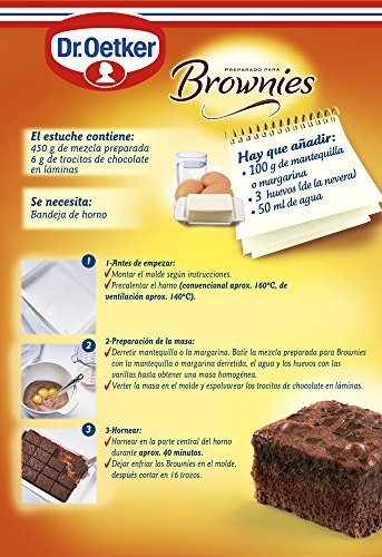 Dr. Oetker - Preparado para Brownies, 456 gr