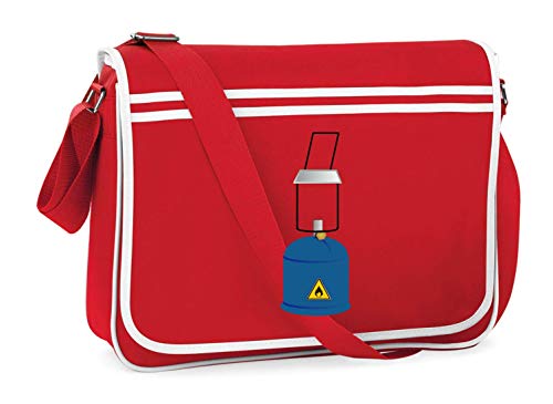Drucklebnis24 - Bolso bandolera para el hombro - Linterna de gas propano - Bolso bandolera adecuado para la escuela, universidad, portátil
