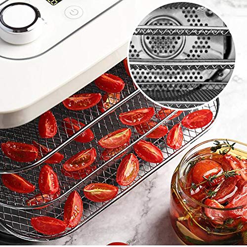 DRYER Deshidratador De Alimentos, MáQuina De Frutas Secas DoméSticas Capacidad 8L Bandeja De Metal De Acero Inoxidable De 4 Capas para Secadora De Frutas/Verduras/Carne/Medicamentos BPA-Free