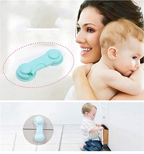 DXIA 15 cerraduras de seguridad para niños, Cierre Seguridad para bebés, Protector para puerta armario cajones con Resistente Adhesivo 3M, para cajones, armarios, puertas, refrigerador