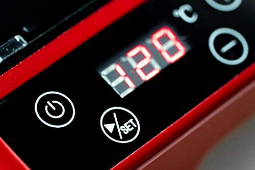 ECO DE Plancha de asar eléctrica Digital con Termostato regulable y superficie de cocción de cristal German Touch ECO-430