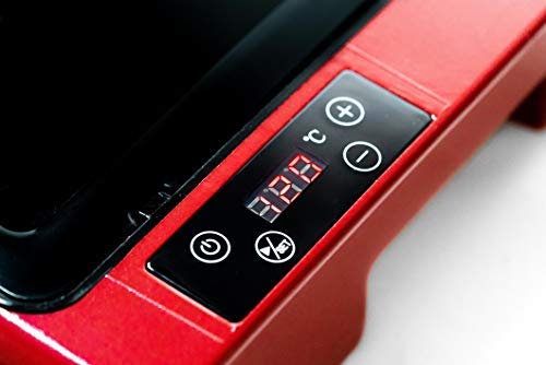 ECO DE Plancha de asar eléctrica Digital con Termostato regulable y superficie de cocción de cristal German Touch ECO-430