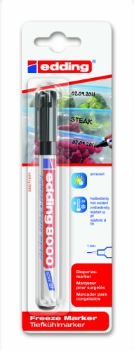 edding 8000 - Marcador para congelados, color negro