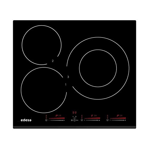 Edesa EIM-6330 B Integrado Con - Placa (Integrado, Con placa de inducción, Vidrio, Negro, 1200 W, Alrededor)