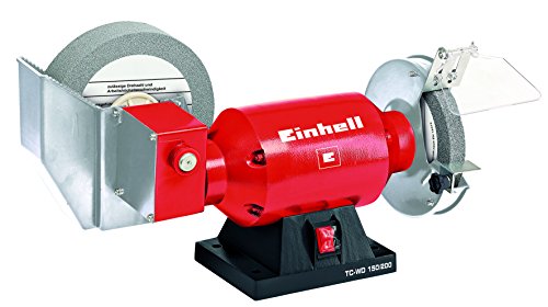 Einhell TC-WD 150/200 - Esmeriladora seco-húmedo, con disco abrasivo/de lijado, 250 W, 230 V, color rojo