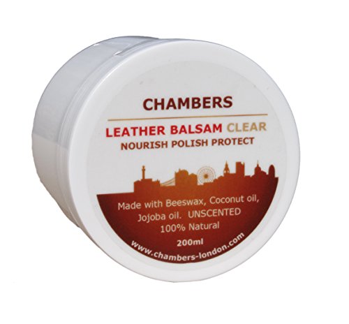 El Bálsamo Acondicionador y Restaurador Natural para Cuero de Chambers en envase de 200ml es Adecuado para Todos los cueros Blandos Sofás de Piel teñidos con Anilina