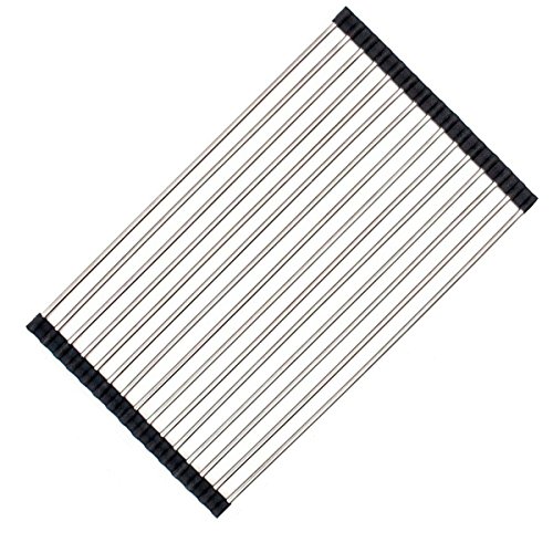 el fregadero de la cocina Escurridor estante de acero inoxidable estante del plato de secado